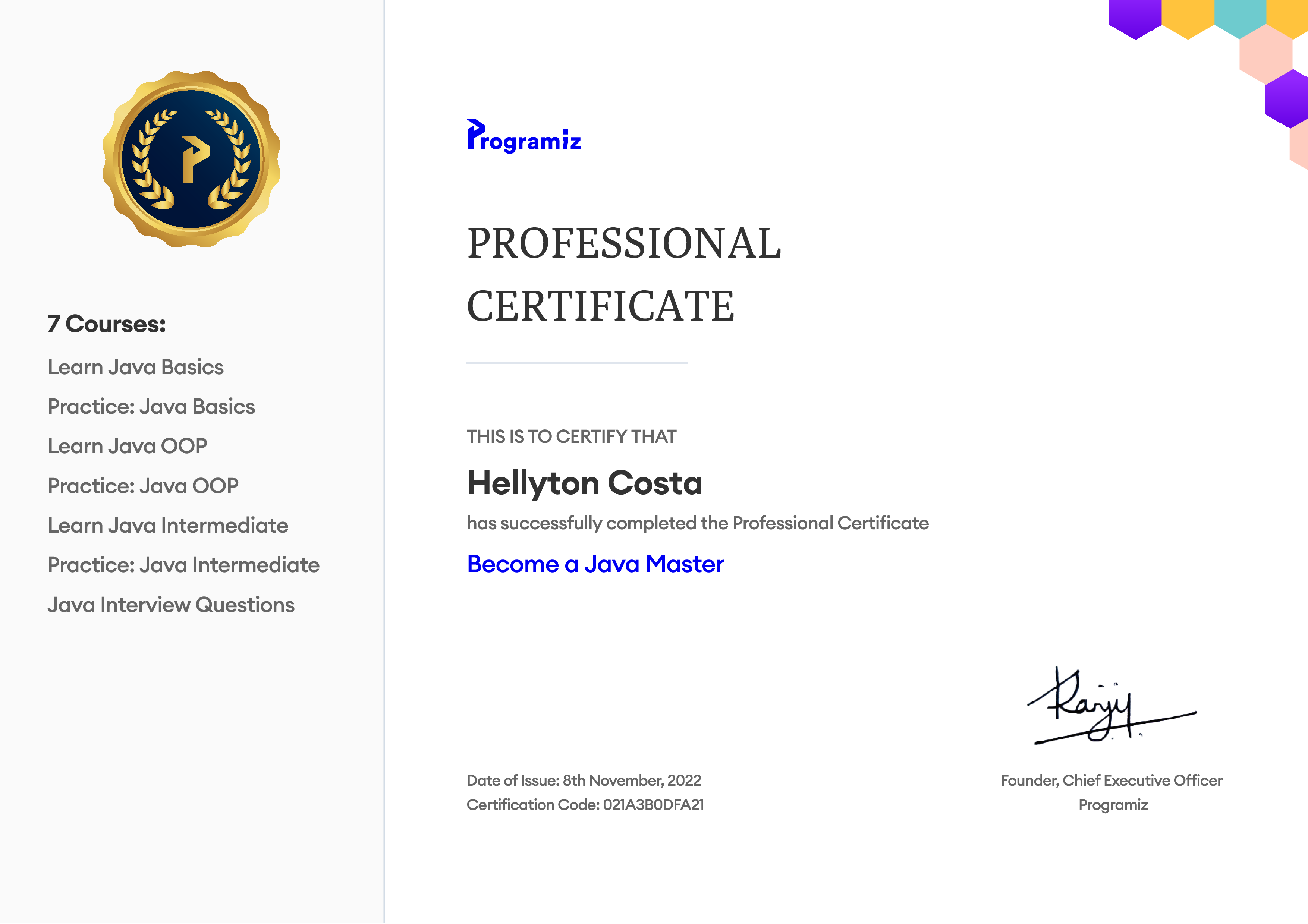 User Certificate
