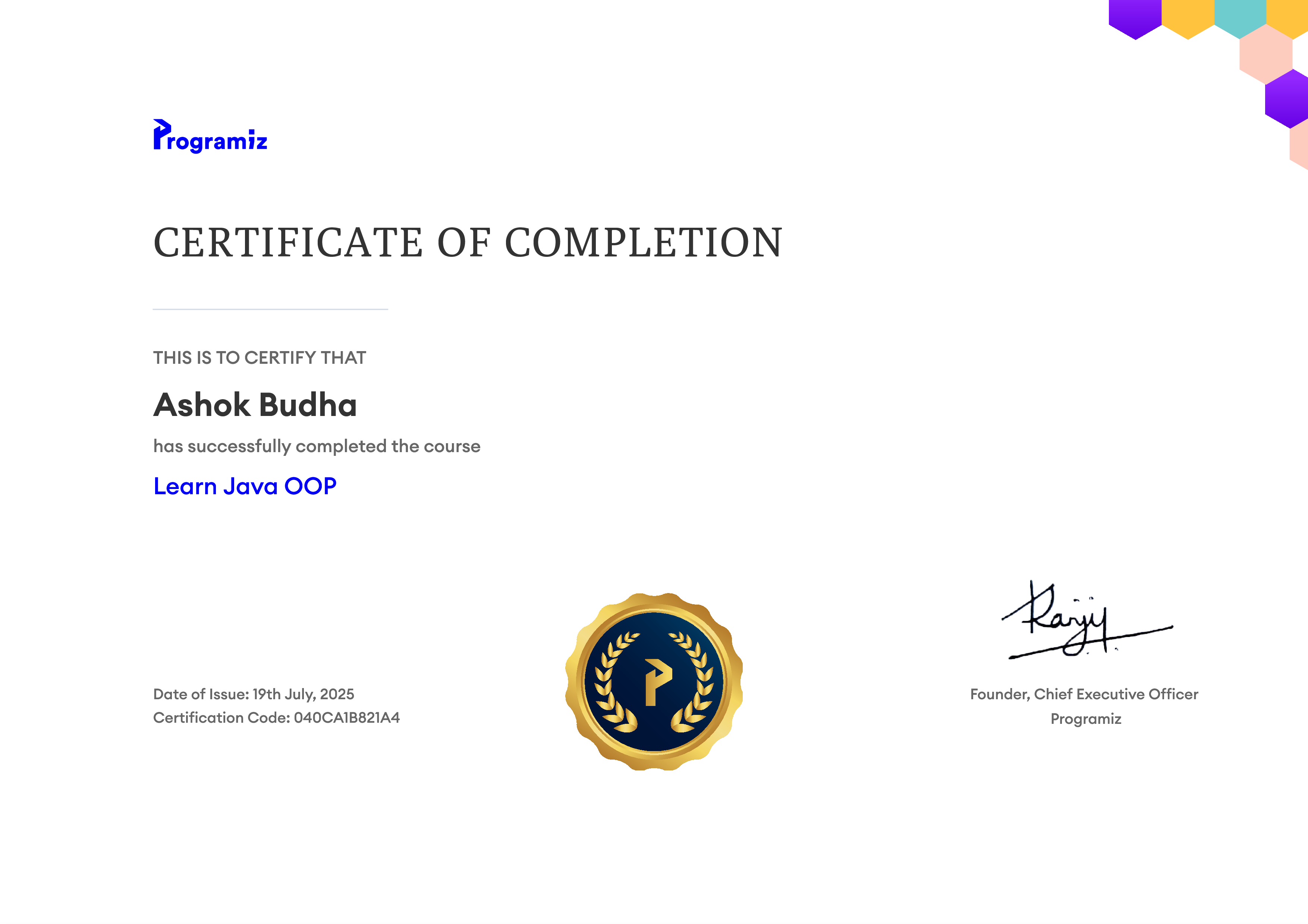 User Certificate