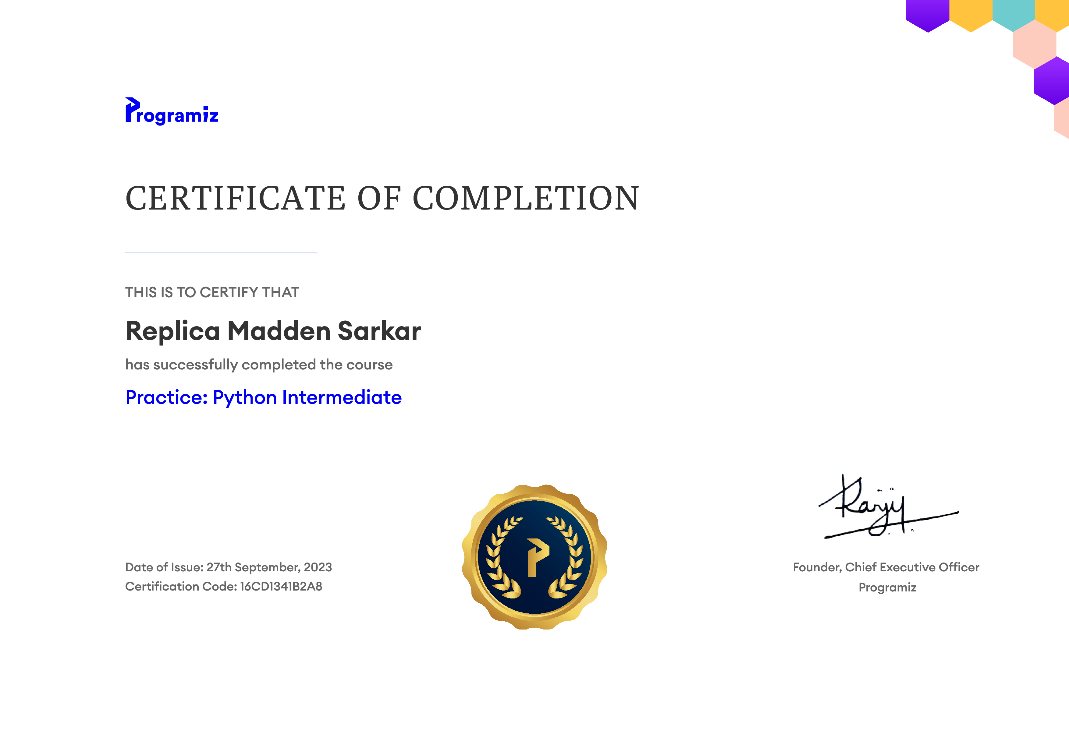 User Certificate