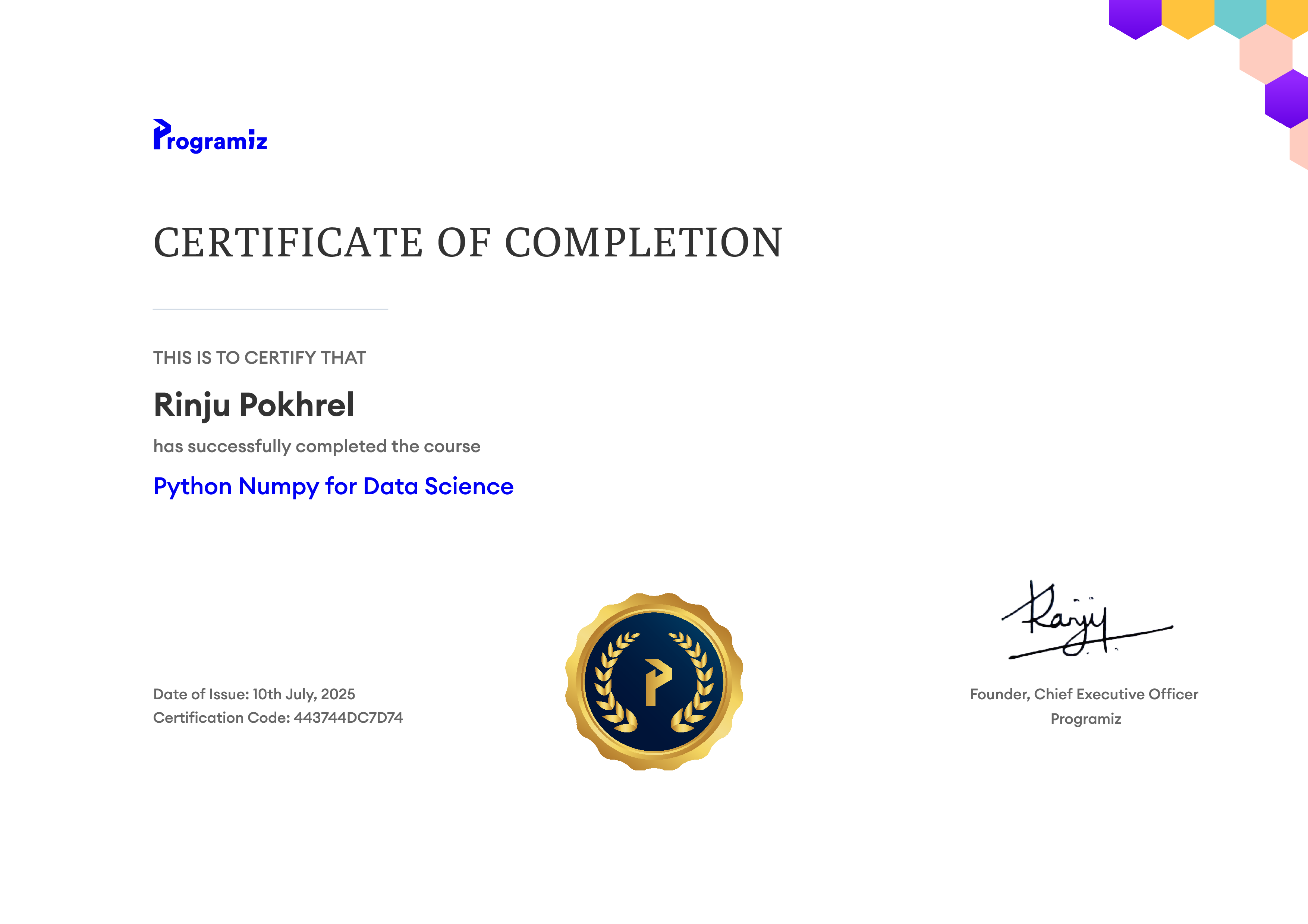 User Certificate