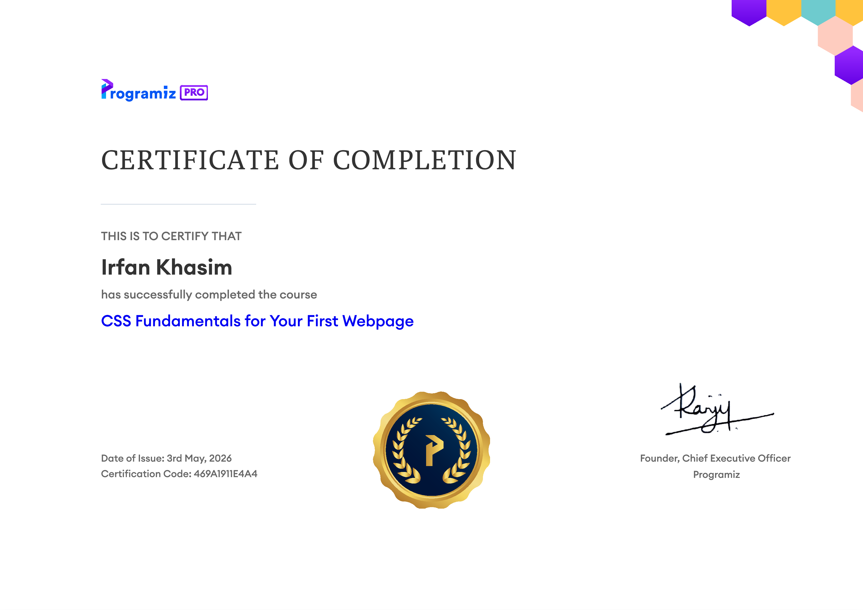 User Certificate