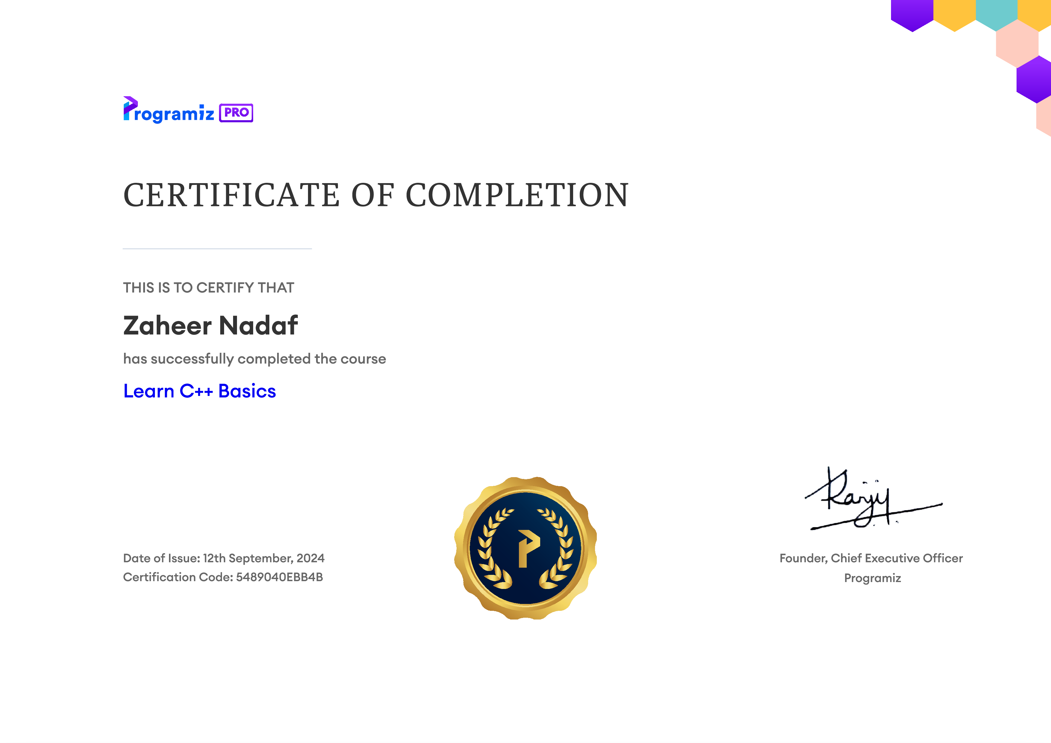 User Certificate