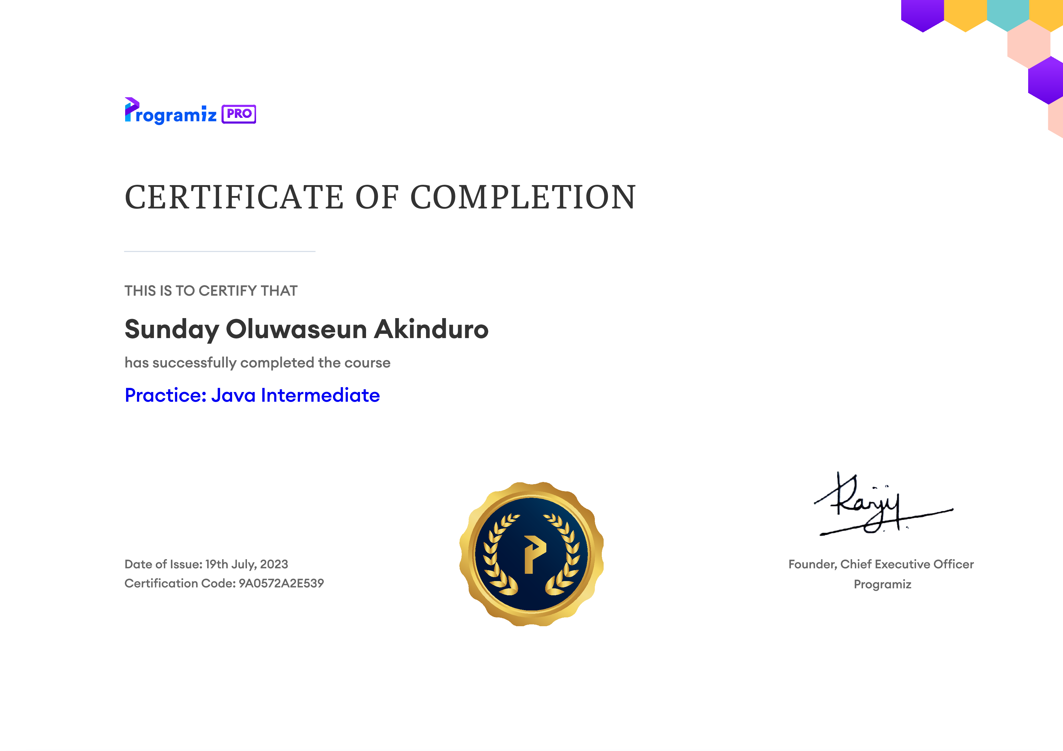 User Certificate