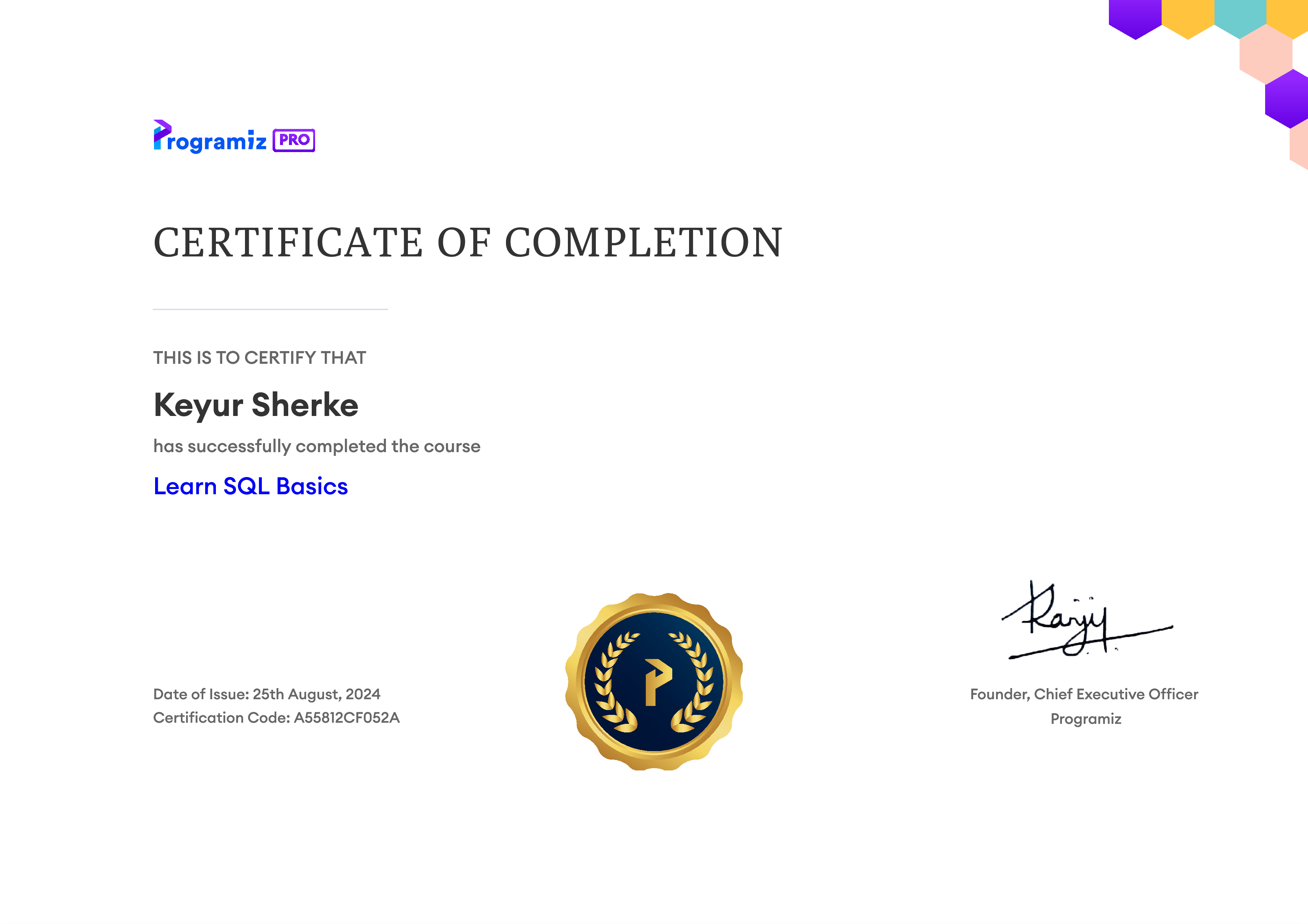 User Certificate
