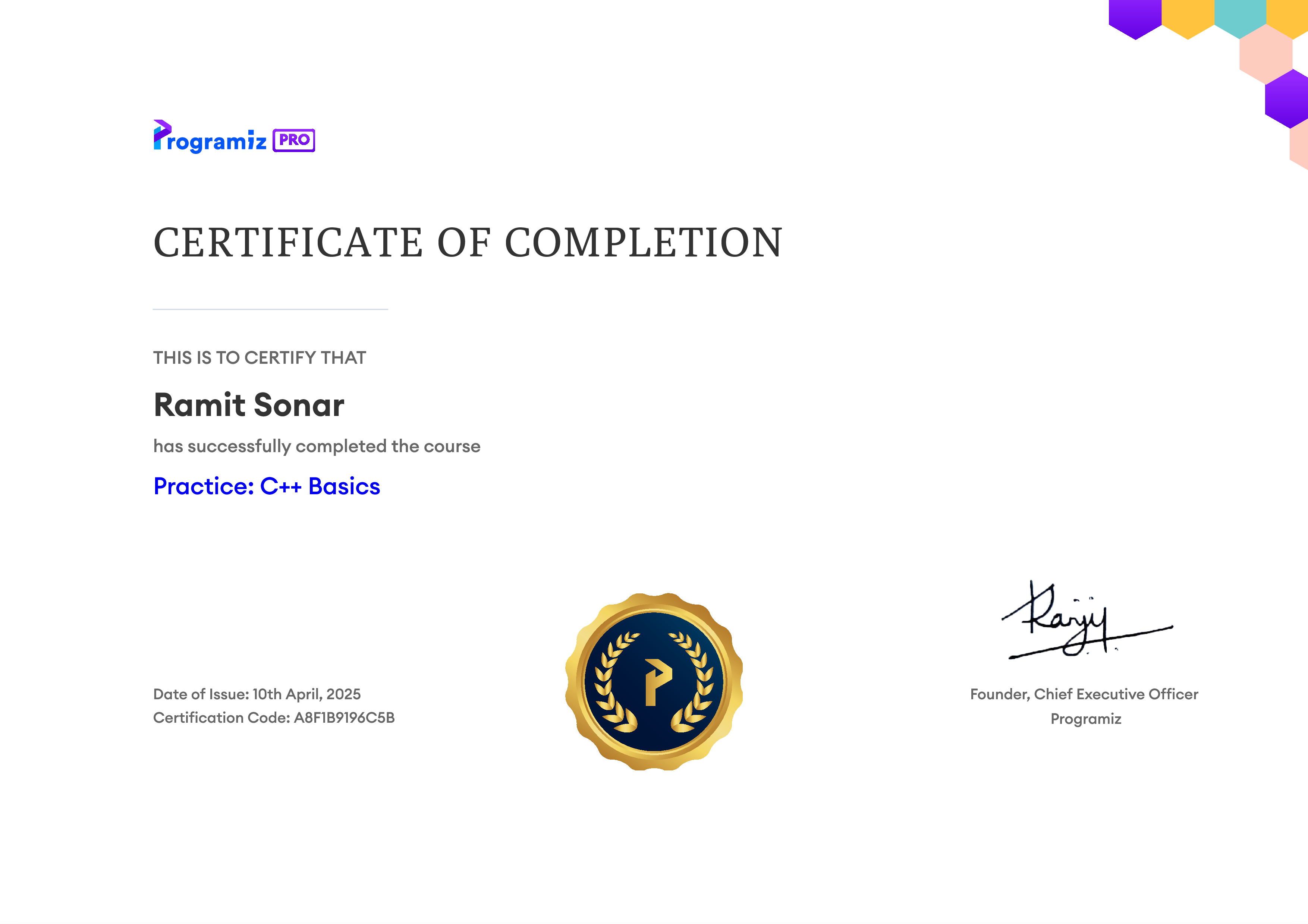 User Certificate
