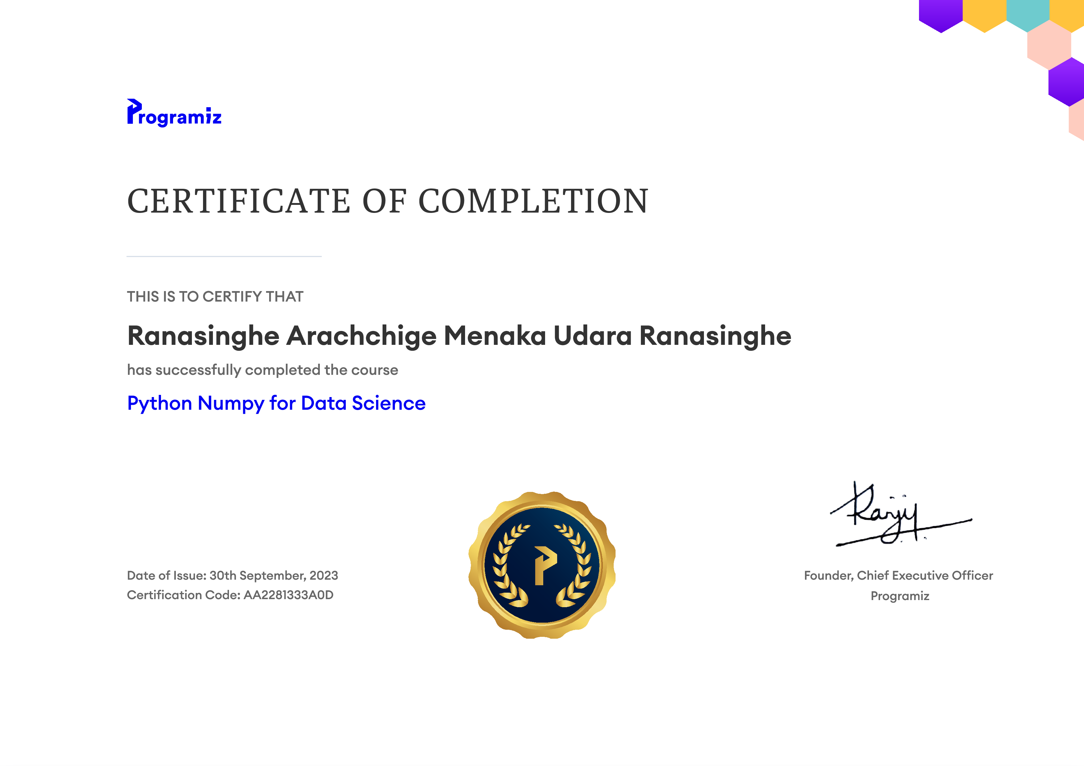 User Certificate