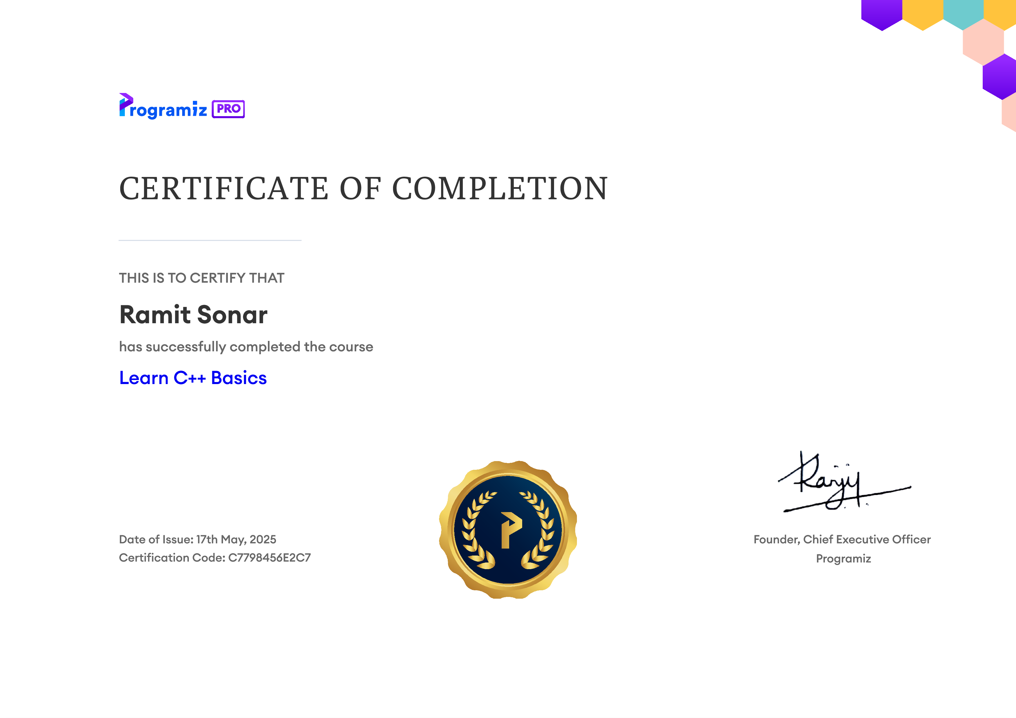 User Certificate