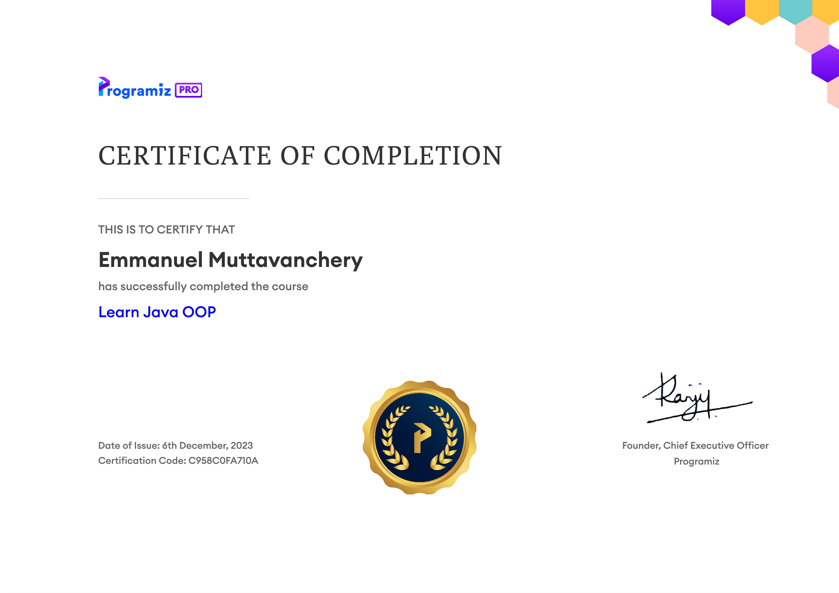 User Certificate