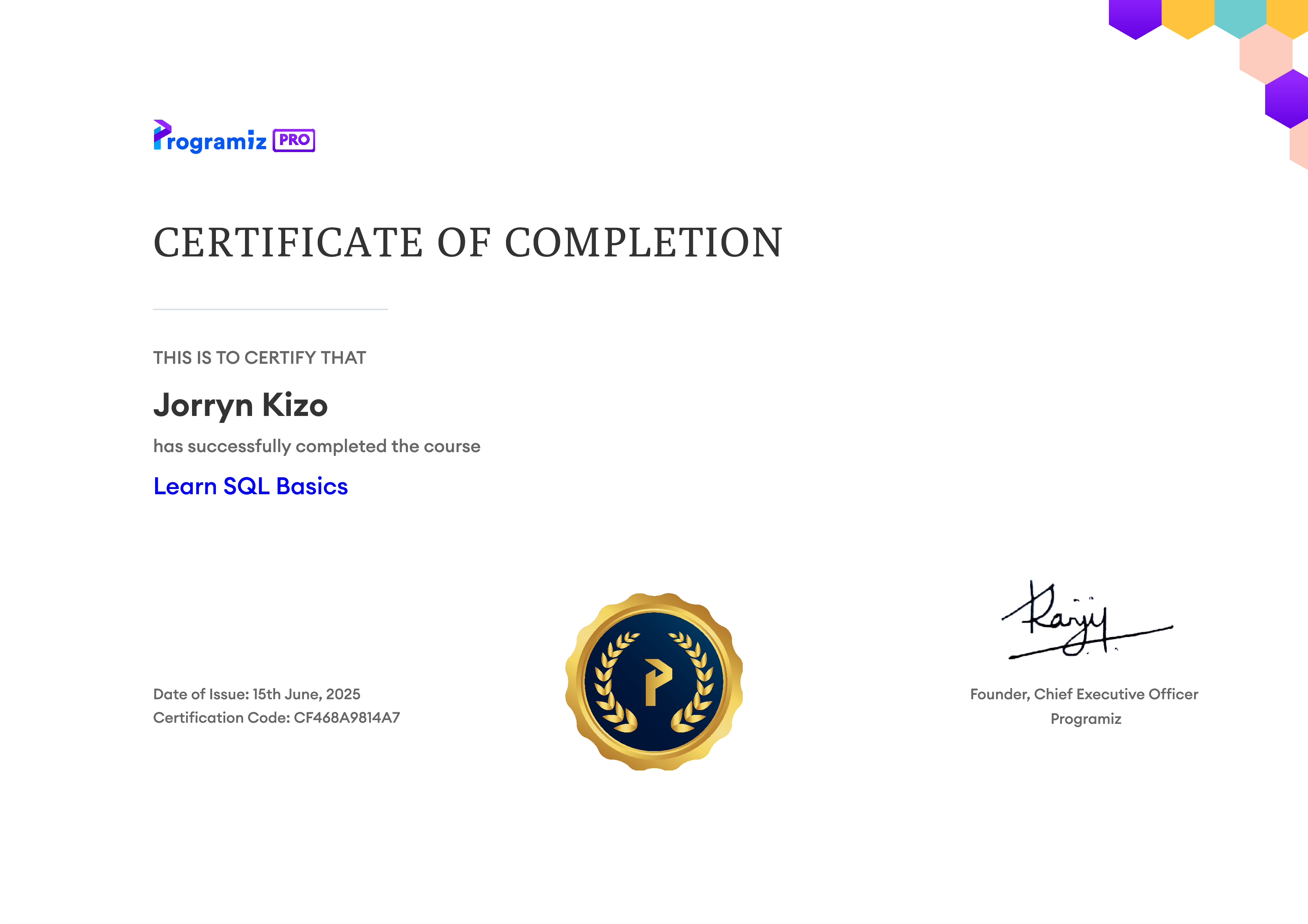 User Certificate