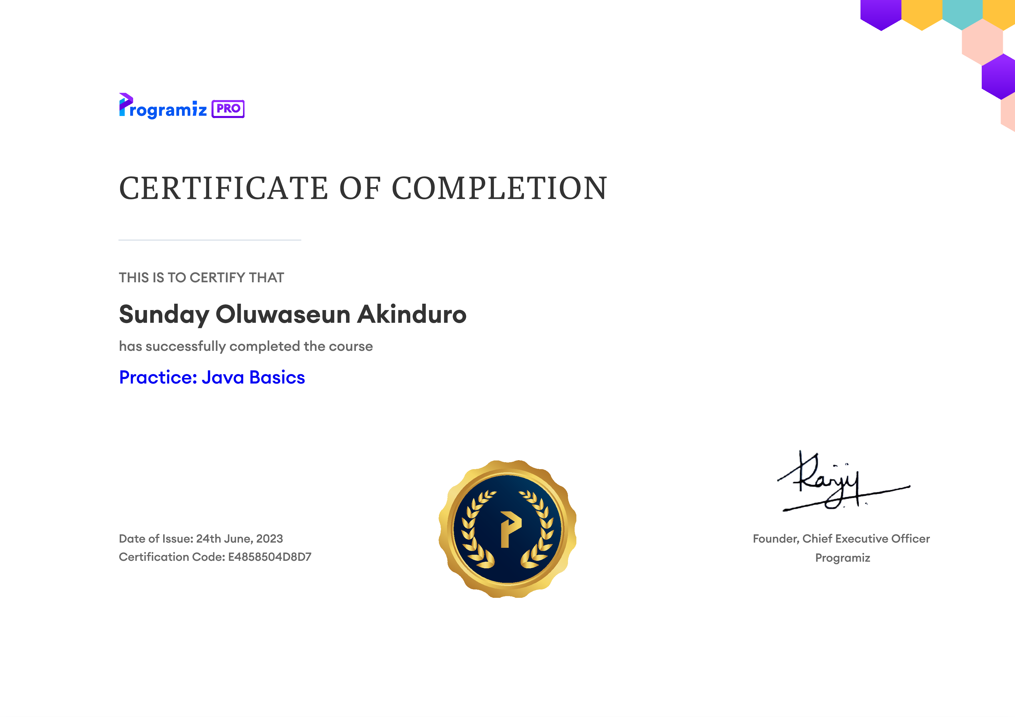 User Certificate