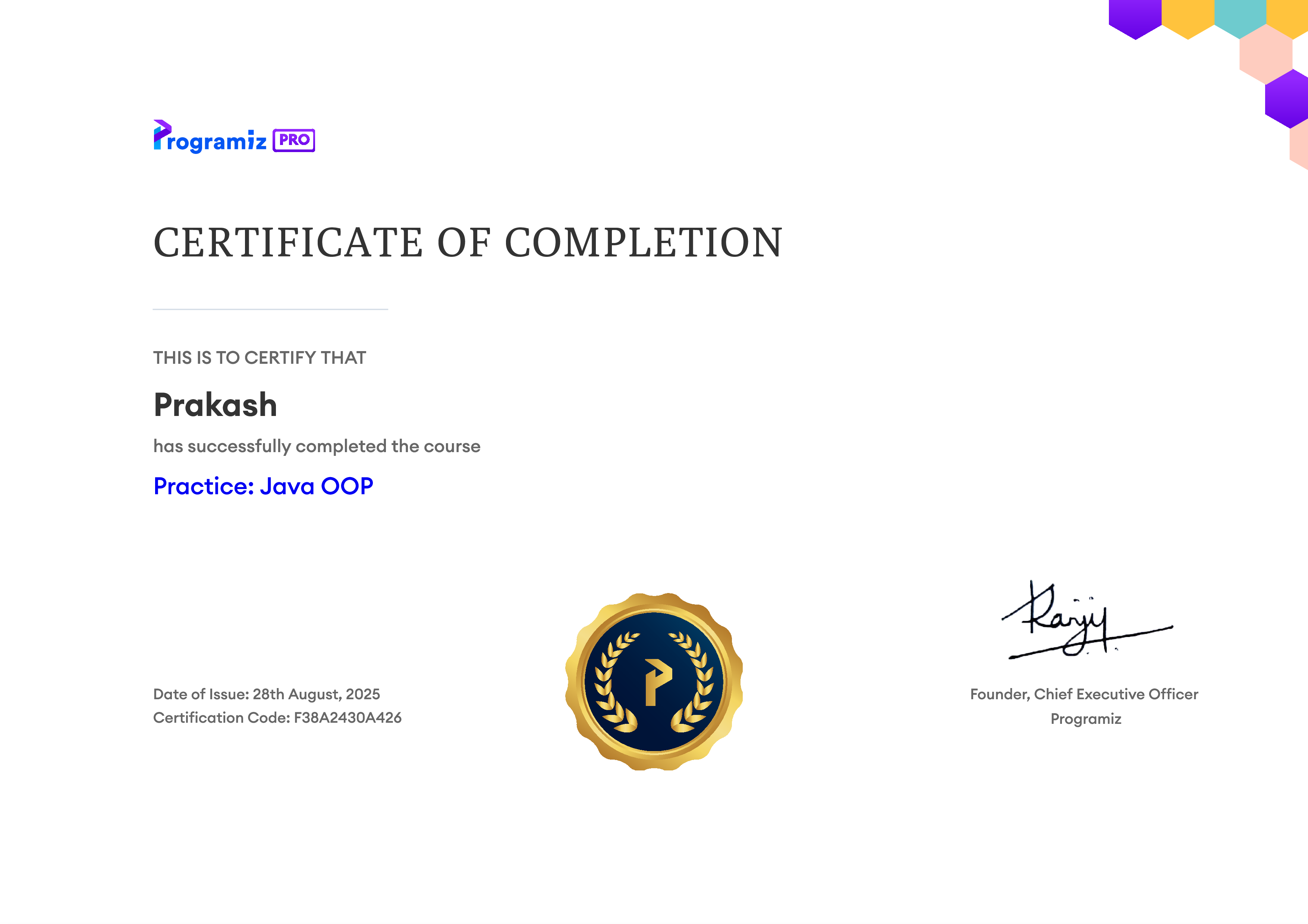 User Certificate